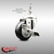 Service Caster 3 Inch 316SS Black Polyurethane Swivel 3/8 Inch Threaded Stem Caster with Brake SS316TS20S314-PPUB-BLK-TLB-381615 - alternate 2
